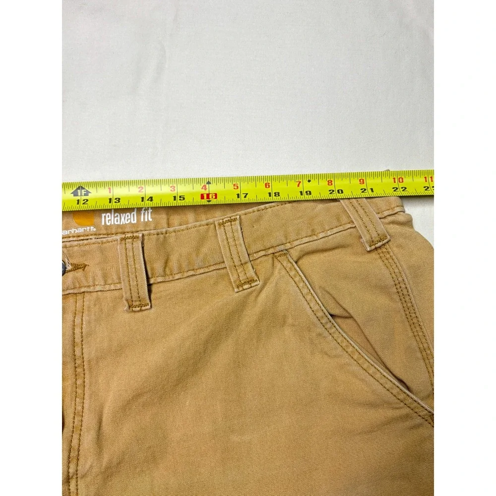Carhartt Cotton Canvas Pants Men's 44x32 Double Knee Front 102802-918‎ Brown Tan